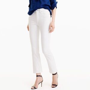 J.Crew Billie Demi Boot Crop Jeans in White